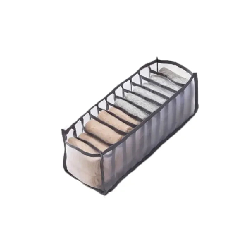 6/7/11 Compartments Underwear Storage Box, Home Underwear Bra Sock Cabinet, Drawer Style Fabric Mesh Partition And Sorting Box